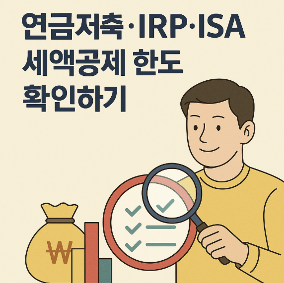 연금저축·IRP·ISA 세액공제 한도 확인하기