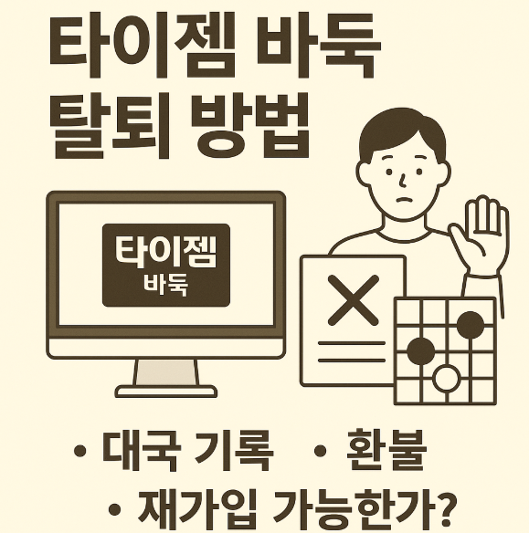 타이젬 바둑 탈퇴방법 재가입 가능한가 썸네일 이미지