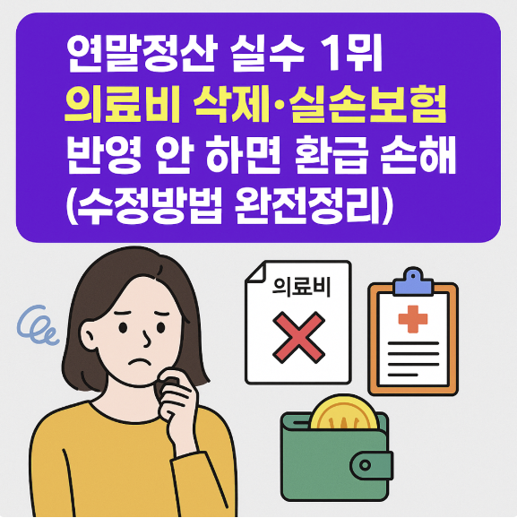연말정산 실수1위, 의료비 삭제,실손보험 환급 손해 썸네일 이미지