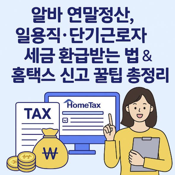 알바 연말정산, 일용직,단기근로자 세금받는 법 썸네일 이미지