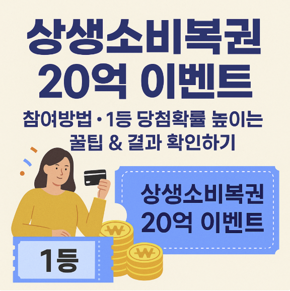 상생소비복권 20억 이벤트 참여방법 썸네일 이미지