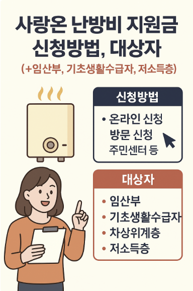 사랑온 난방비 지원금 신청방법, 대상자 썸네일 이미지