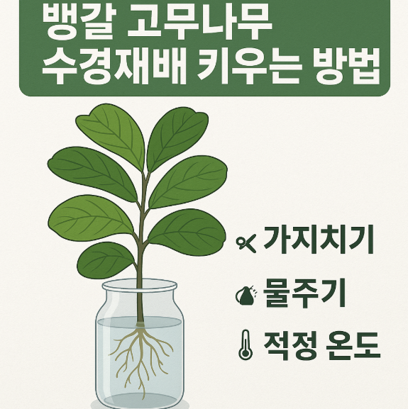 뱅갈 고무나무 수경재배 키우는 방법 썸네일 이미지