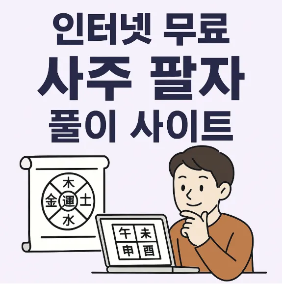 인터넷 무료 사주 팔자 풀이 사이트 썸네일 이미지