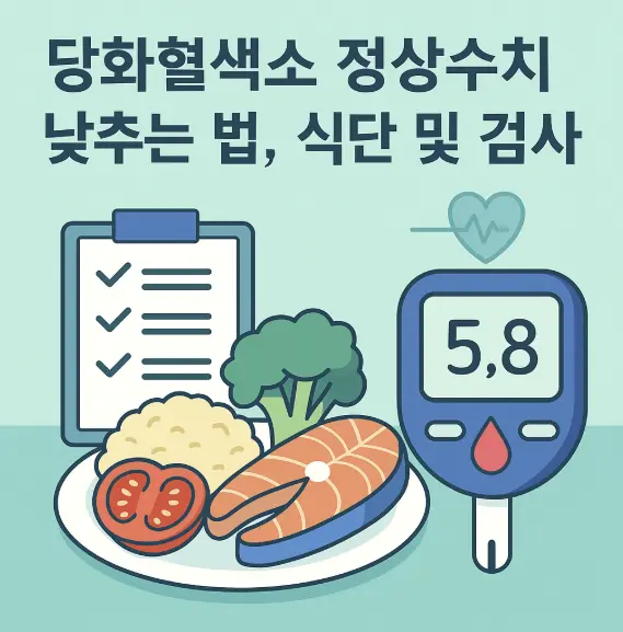 당화혈색소 정상수치, 낮추는법, 식단 및 검사 썸네일 이미지