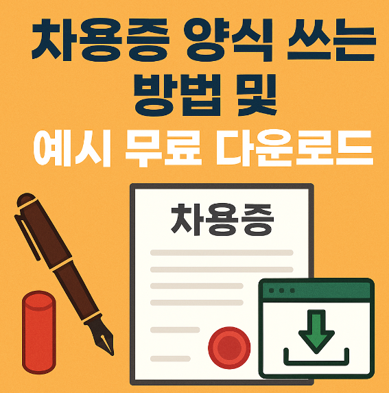 차용증 양식 쓰는 방법 및 무료 다운로드 썸네일 이미지