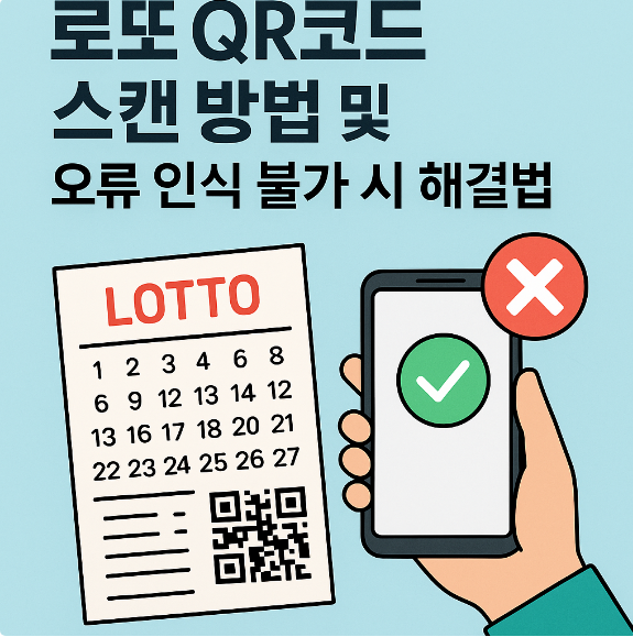 로또 QR코드 스캔 방법 및 오류 인식 불가 썸네일 이미지
