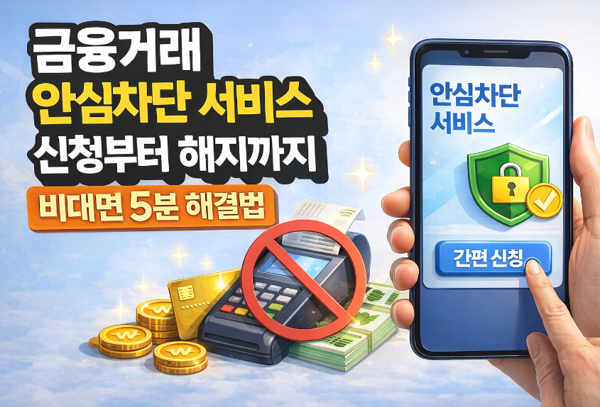 금융거래 안심차단 서비스 신청부터 해지까지 썸네일 이미지