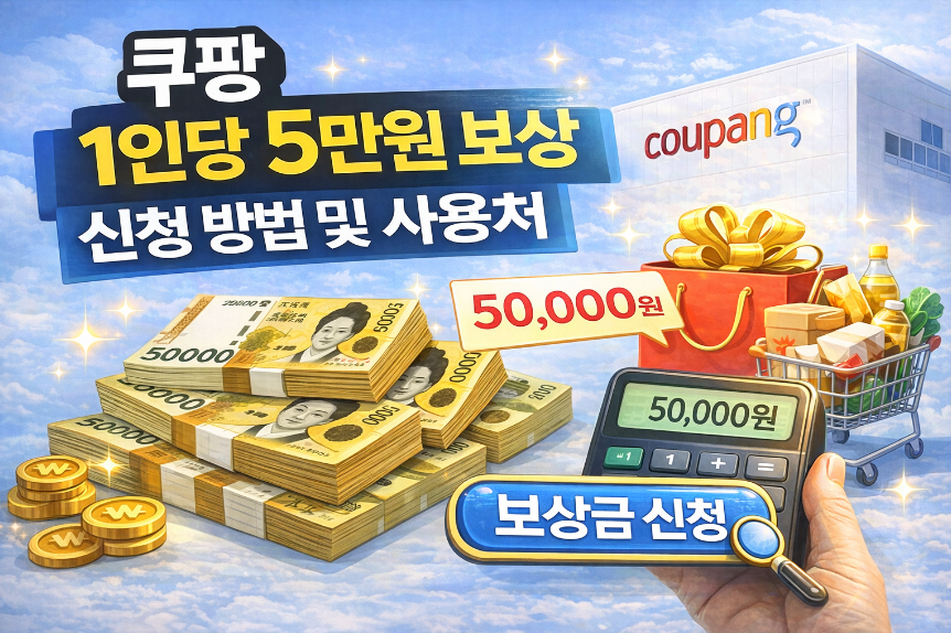 쿠팡 1인당5만원 보상 썸네일 이미지