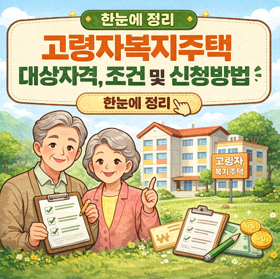고령자복지주택 대상자격,조건 및 신청방법 썸네일 이미지