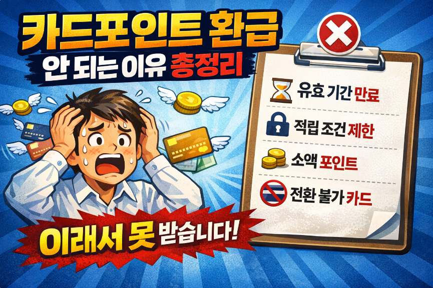 카드포인트 환급안되는 이유 썸네일 이미지