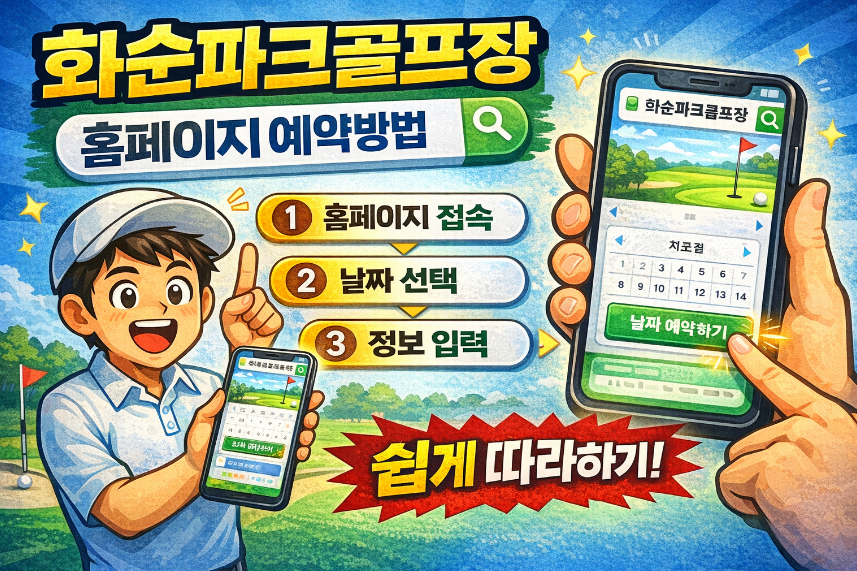 화순파크골프장 홈페이지 예약방법 썸네일 이미지