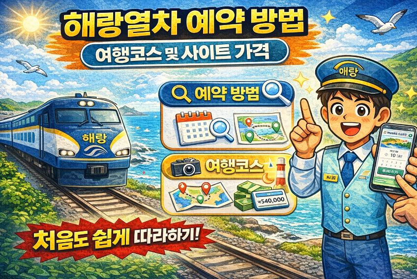 해랑열차 예약방법 여행코스 및 사이트 가격 썸네일 이미지