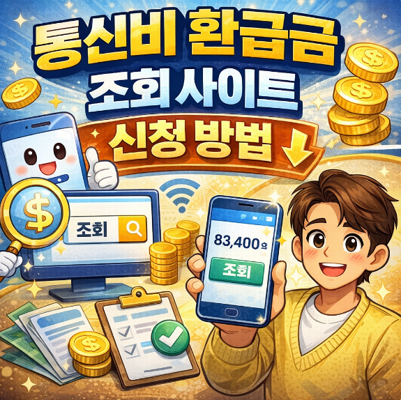 통신비 환급금 조회 사이트 신청 방법 썸네일 이미지