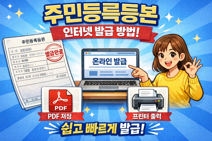 주민등록등본 인터넷발급방법 썸네일 이미지