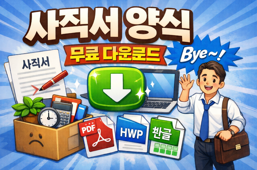 사직서 양식 무료 다운로드 썸네일 이미지