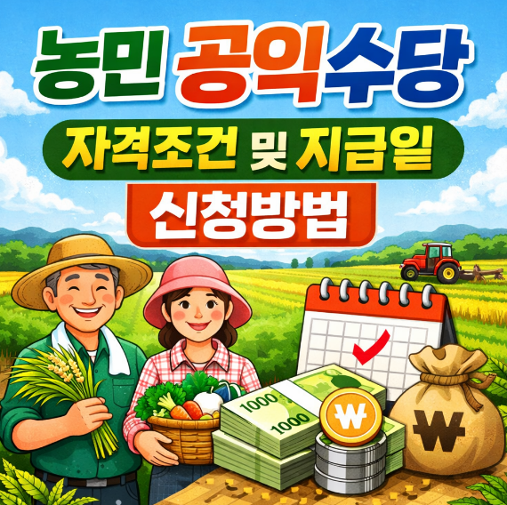 농민공익수당 자격조건 및 지급일 신청방법 썸네일 이미지