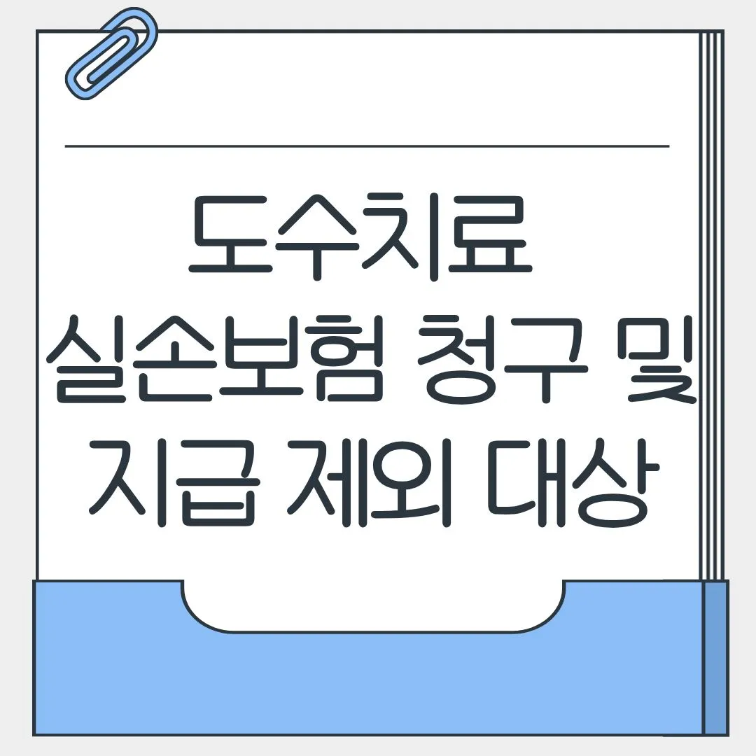 도수치료 실손보험 청구 및 지급 제외 대상 썸네일 이미지